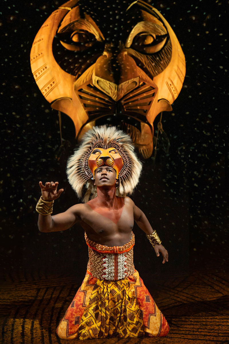 Aphiwe Nyezi as Simba in the Toronto Production of THE LION KING. ©Disney. Photo Credit: Cylla von Tiedemann