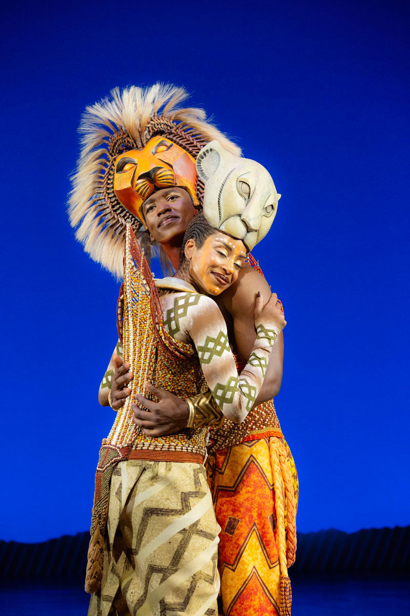 Camille Eanga-Selenge as Nala & Aphiwe Nyezi as Simba in the Toronto Production of THE LION KING. ©Disney. Photo Credit: Cylla von Tiedemann